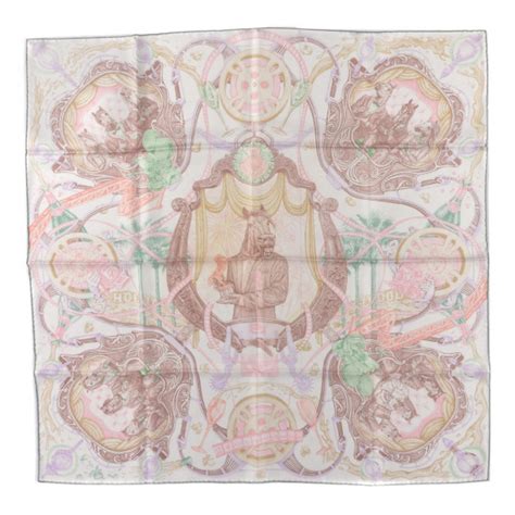 HERMES Silk Horsawards Scarf 90 895527 